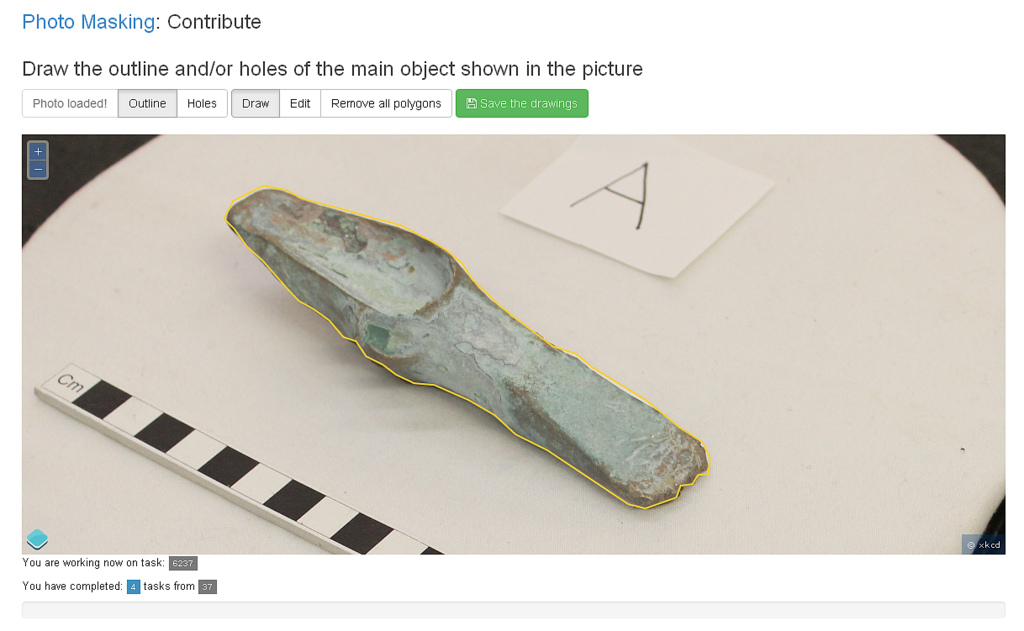 Micropasts - help research over 30,000 Bronze Age tools and weapons