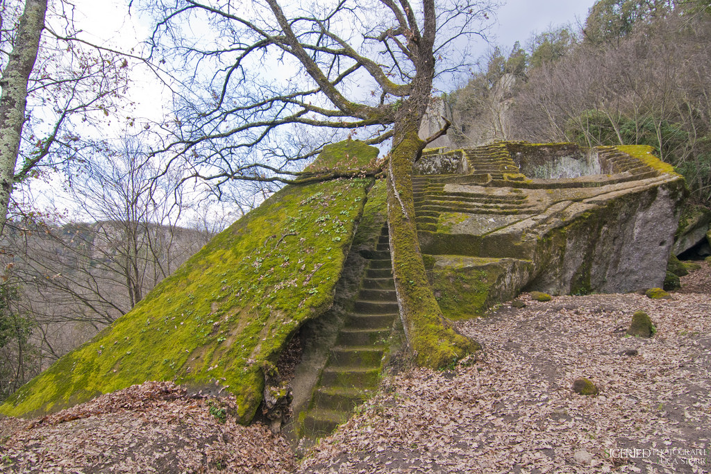 Click for full size image of Bomarzo Etruscan 'Pyramid' Altar (PID:145088) Bomarzo Etruscan 'Pyramid' Altar