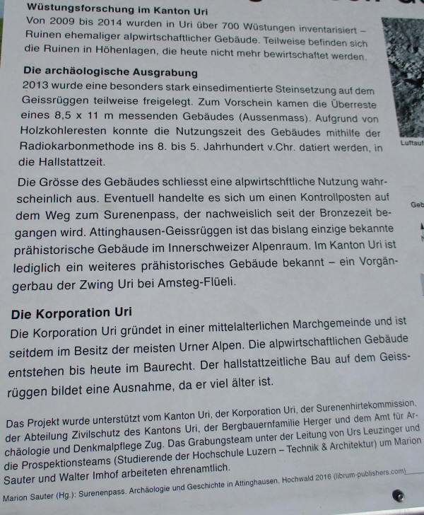Attinghausen-Geissrüggen Siedlungsplatz