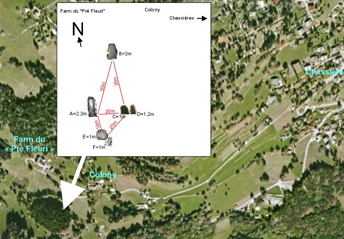 Click for full size image of Menhirs de Chessières (PID:49765) Menhirs de Chessières