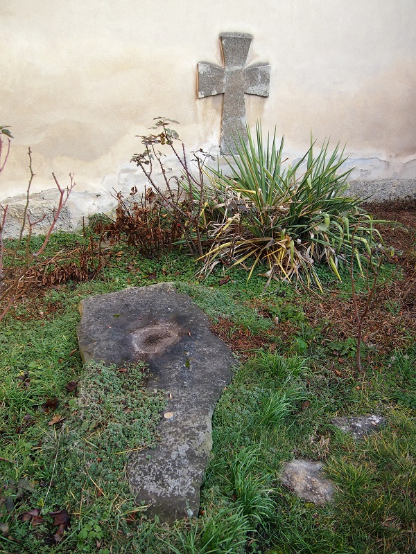Tetín cross and old slavic burial stones
