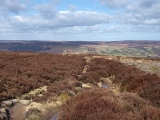 Click for full size image of Danby Rigg Cairn With Standing Stone (PID:81519) Danby Rigg Cairn With Standing Stone