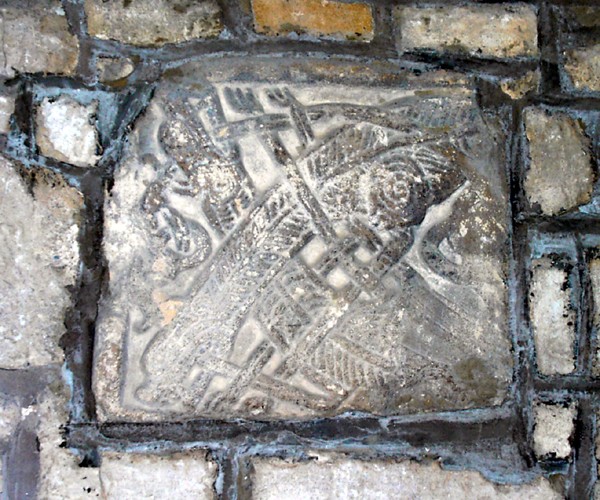 Colerne Cross. Fragment of 9th century cross in the Danish Viking Jellinge style. How did it come to be on the Wiltshire/Gloucestershire border?