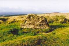 Image 15113 of 59484. The inner face of the large stone at 310 degs, brightly lit by the strong sunshine....
