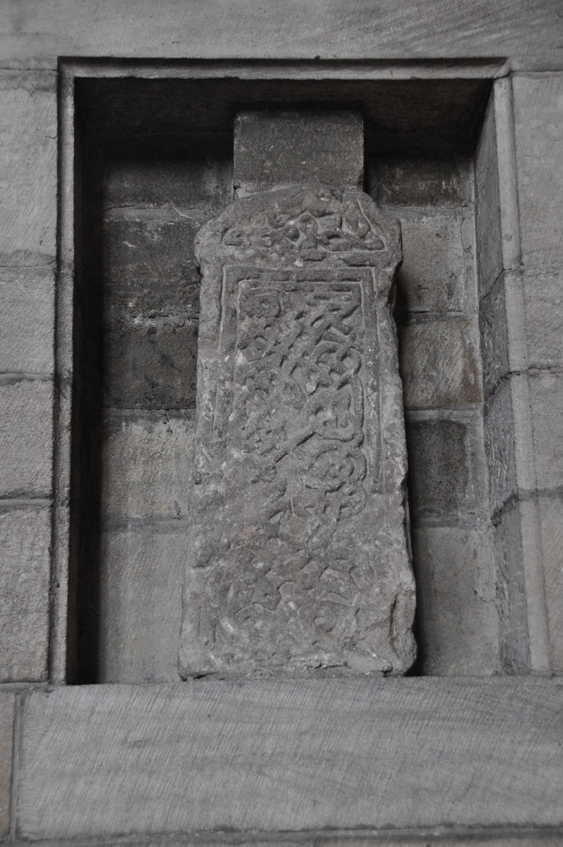 This is part of a 10th century cross shaft to be found in the north wall of modern nave of the Abbey. 