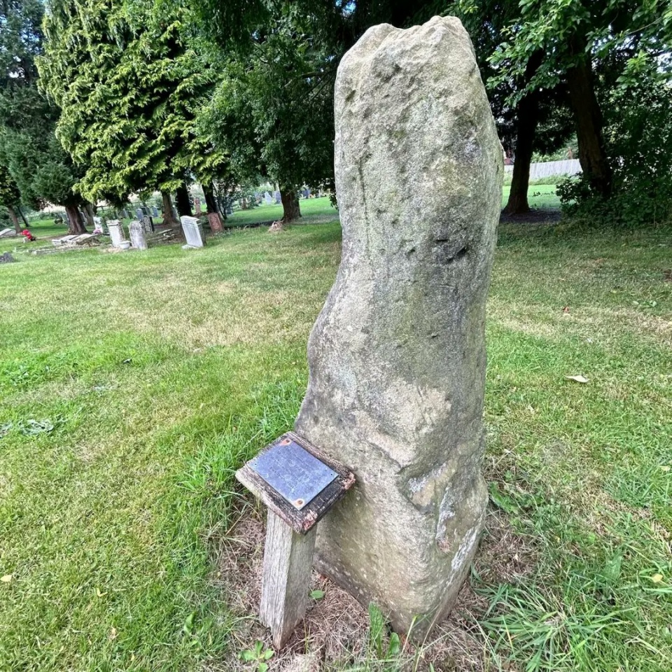 Stone in Croxall Churchyard