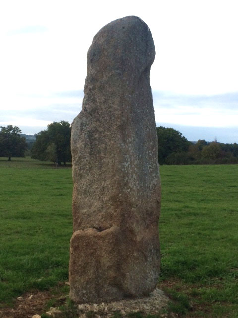 Standing stone in Bourgogne:Côte-d'Or (21) France. A walk around the different sides of the stone - this is side 4.