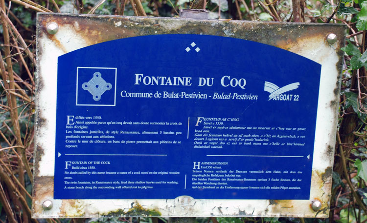 Click for full size image of Fontaine du Coq (PID:107947) Fontaine du Coq