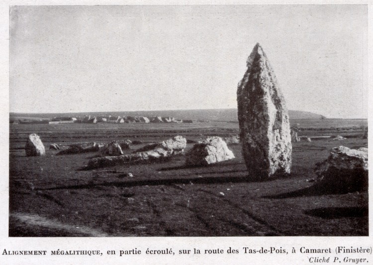 Vintage photograph from the 1927 book Menhirs et Dolmens Bretons by Paul Gruyer

