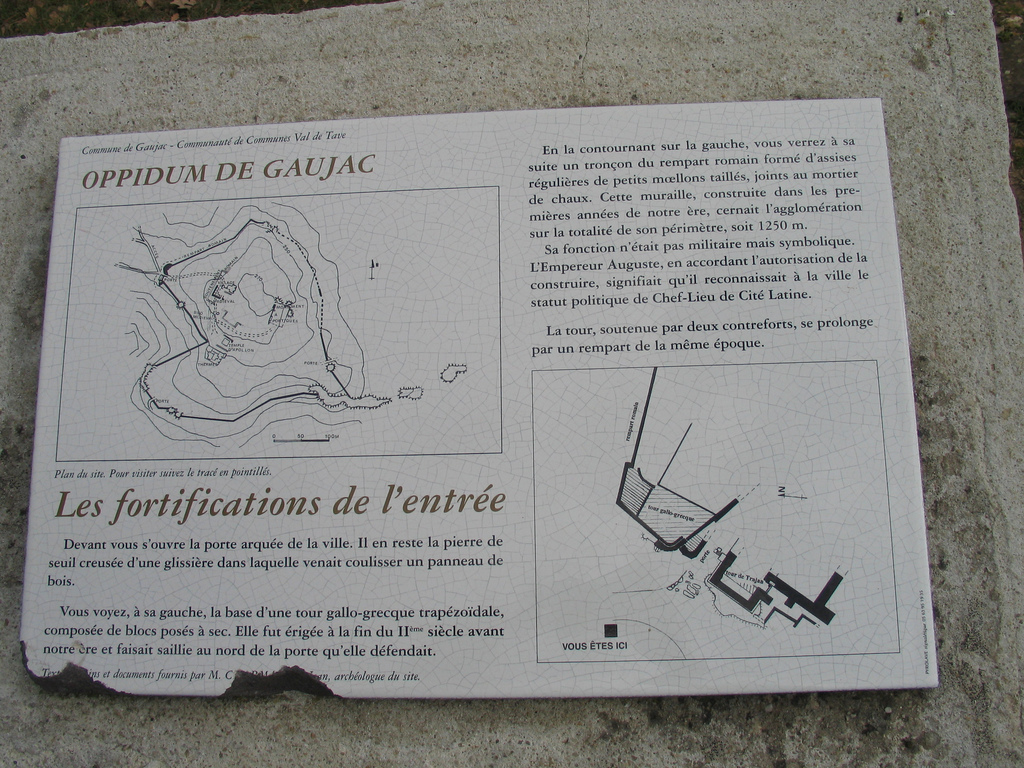 Click for full size image of Oppidum de Gaujac (PID:147932) Oppidum de Gaujac