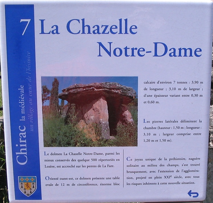 Click for full size image of Dolmen La Chazelle Notre-Dame (PID:187644) Dolmen La Chazelle Notre-Dame