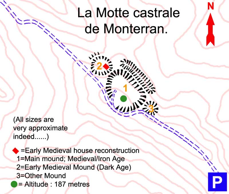 Click for full size image of La Motte castrale de Monterran (PID:48151) La Motte castrale de Monterran