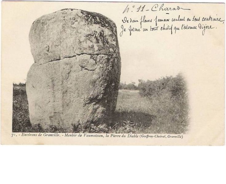 Menhir dit Pierre du Diable (Vaumoisson)