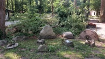 Click for full size image of Schälchenstein und Mahlsteinsammlung im Tierpark Wolgast (PID:291718) Schälchenstein und Mahlsteinsammlung im Tierpark Wolgast