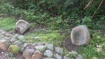 Click for full size image of Schälchenstein und Mahlsteinsammlung im Tierpark Wolgast (PID:291714) Schälchenstein und Mahlsteinsammlung im Tierpark Wolgast