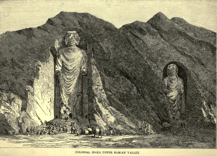 Click for full size image of Buddhas of Bamiyan (PID:102136) Buddhas of Bamiyan