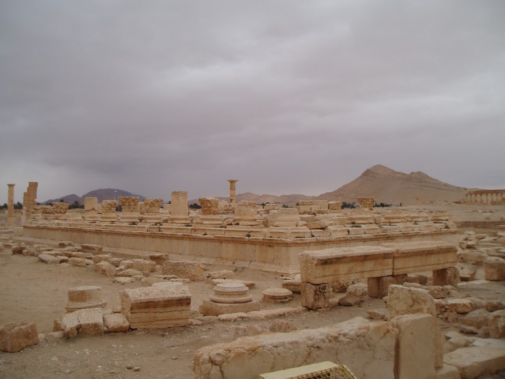 Foundations for the temple of a Semitic God at Palmyra, the desert trading own.