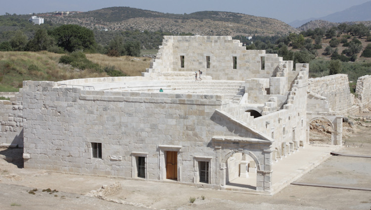The reconstructed bouleuterion - one of the oldest parliaments in the world.  Apparently the American constitution was based on some of Lycian League's ideas - see The New York Times.