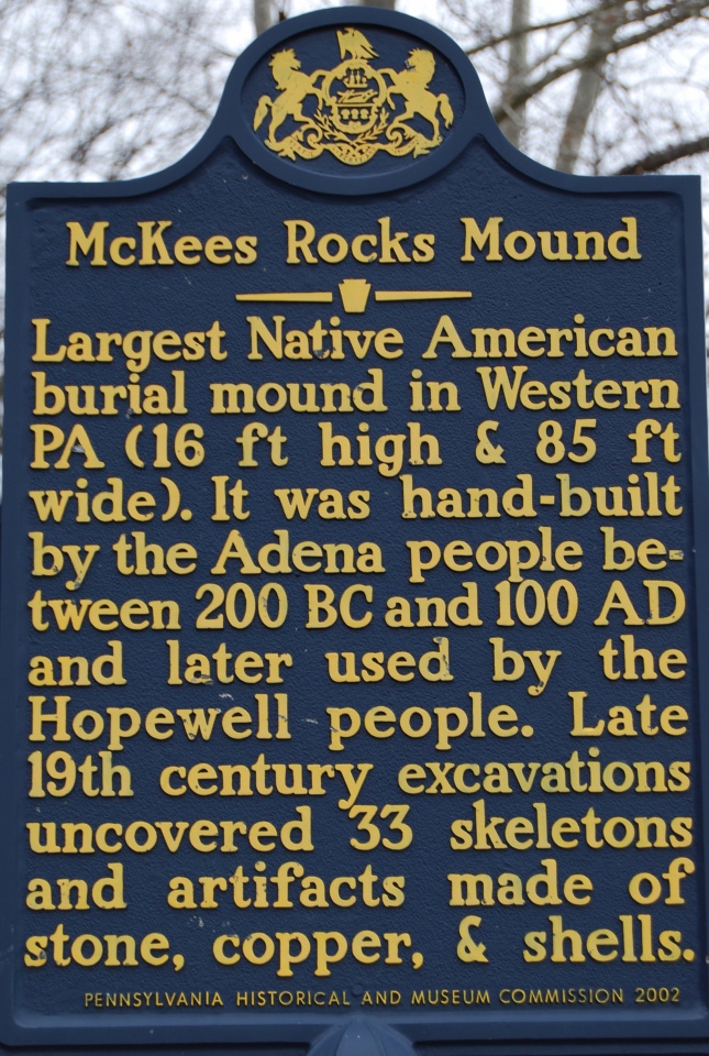 Click for full size image of McKees Rocks Mound (PID:261700) McKees Rocks Mound