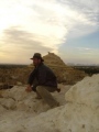 Dr John R Ward C.KT.b taking in the views above the oasis of Siwa.