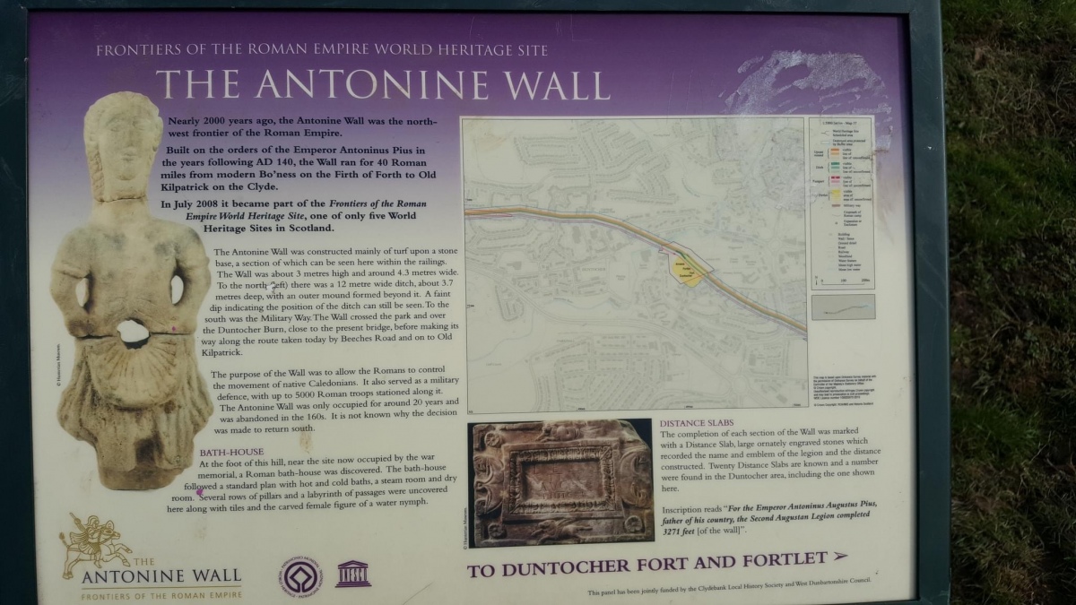 Antonine Wall remains below Golden Hill