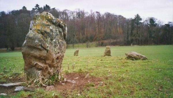 Penbedw Park stone circle.