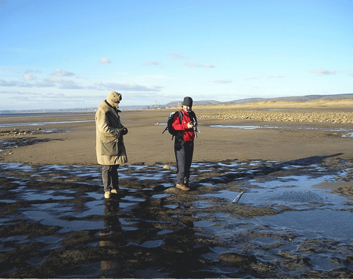 Ancient Footprints on Kenfig Beach (PID:73703) Ancient Footprints on Kenfig Beach
