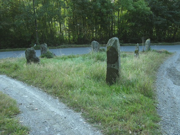 Triangle of stones near Llanddewi Velfrey