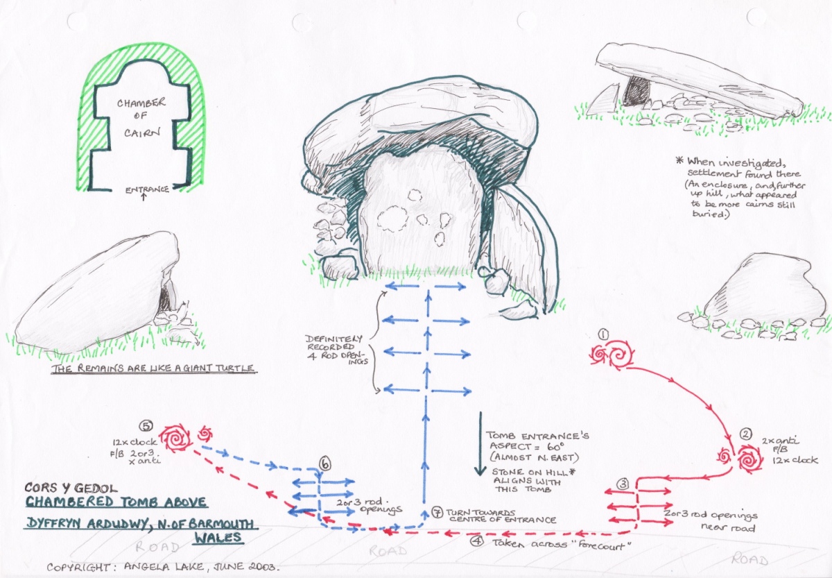 Cors Y Gedol 2003 dowsing plan