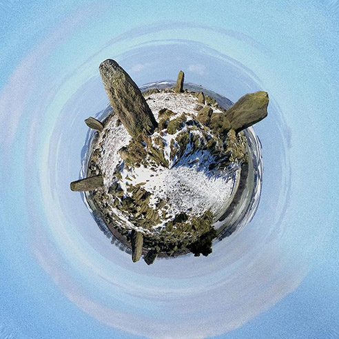 Little Planet Sheldon in the snow