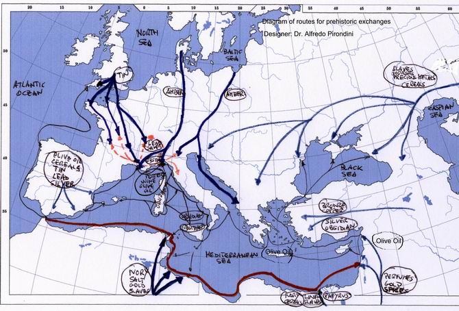 Click for full size image of Finalese prehistory, megalithic finds and trade (PID:108552) Finalese prehistory, megalithic finds and trade