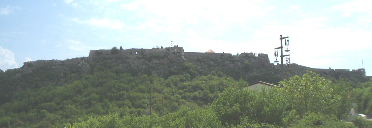 Klis Hillfort

The original Iron Age Hillfort at Klis was continuously occupied until the Turks withdrew from the Balkans, consequently, there is little original left at Klis.
Klis itself was strategic, as it controlled the only viable pass from the inland to the Sea near Split or Salona.
