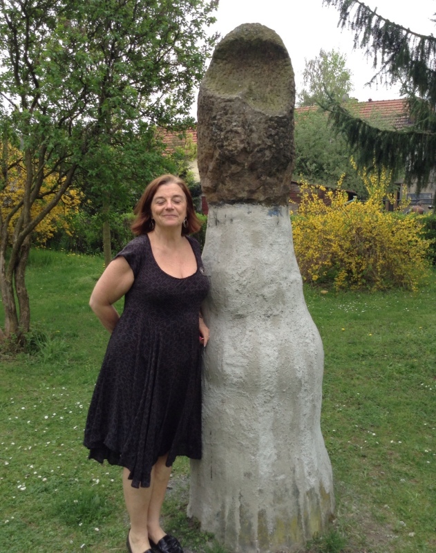 Libenice rune stone [ed.: modern statue commemorating the prehistoric site. See comments to the site page for details.]

Dorothy writes: We visited my ancestral village of Libenice last year and here is our picture of the stone in the town square where my grandfather Jaroslav Drahovzal was born and lived til he emigrated to USA in 1890.

If anyone has more information about the stories of thes