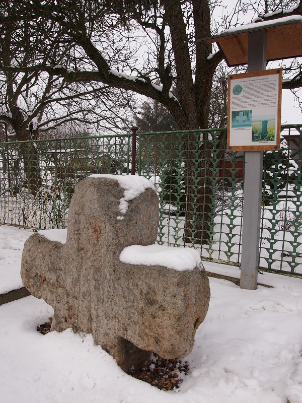 The cross is very easy to locate and there is a information board.