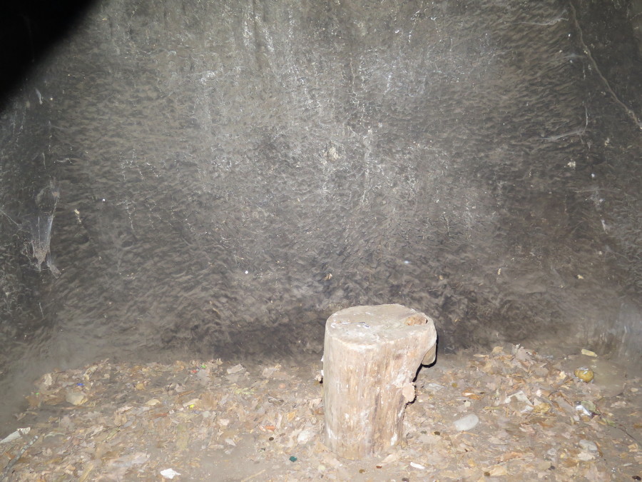 View into the dolmen through the hole.  May 2016

