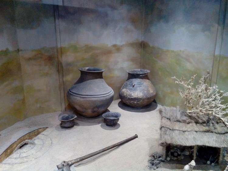 Pottery from the Bronze Age barrow cemetery in Łęki Małe (photo taken on May 2018).