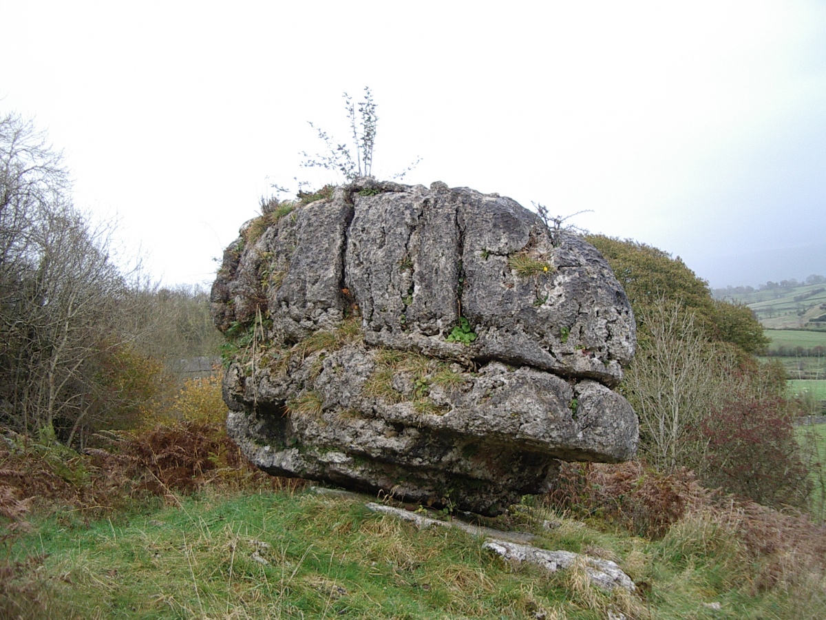 Hutton Roof Crag perched Limestone Boulder