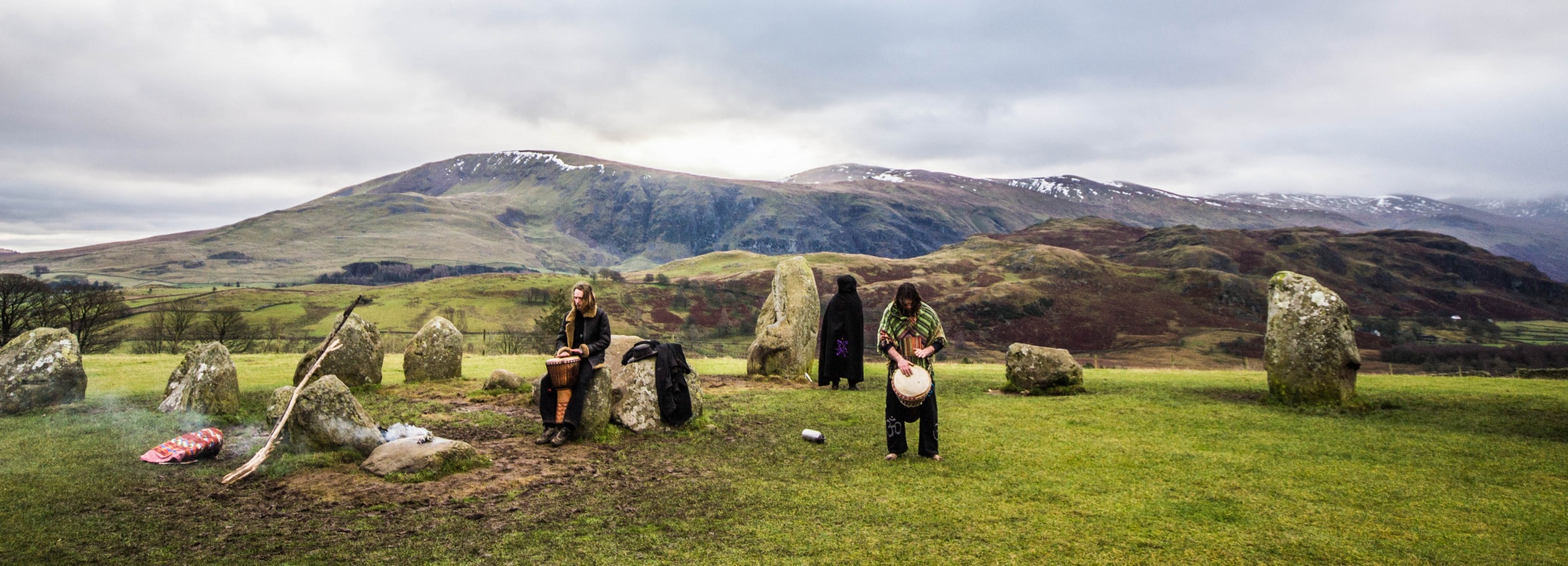 Winter Solstice drummers welcoming the sunrise.