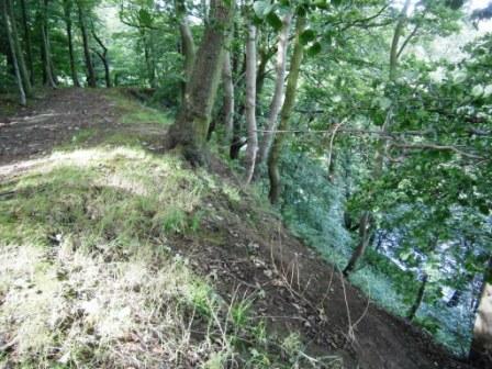 Maiden Castle, edge of the defensive slope.

Site in County Durham England

