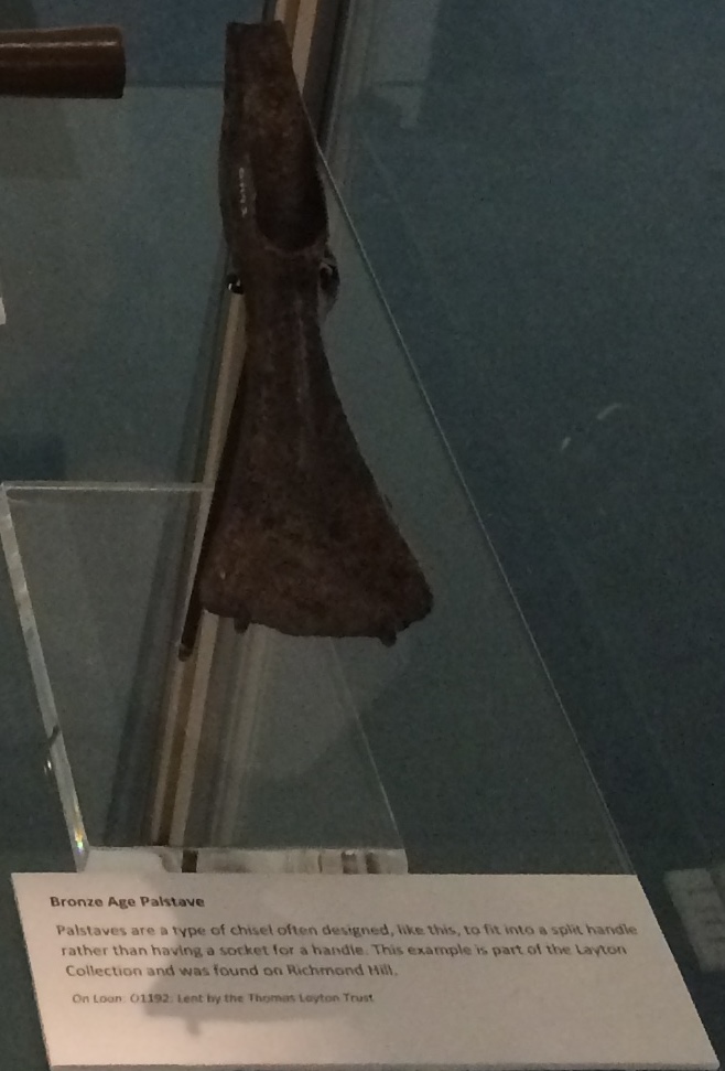 Bronze Palstave found on Richmond Hill. Part of the temporary Richmond’s Prehistory display, to October 2018