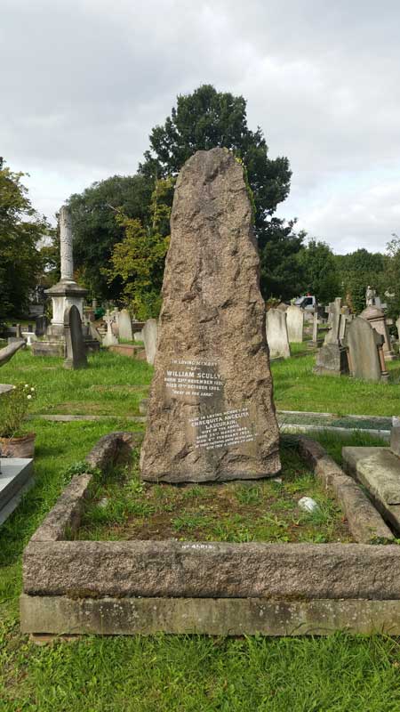 An image of the third of the stones, sent through from the Kensal Green cemetery manager.  She confirms this is a dedicated monument and has given the grave and plot number.  The dedications can be seen in the photograph.

She goes on to say she knows one of the other two stones is a dedicated monument, but the other needs further research and she'll send through further information when she get