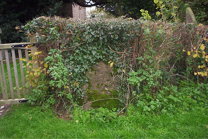 The Standing Stone by the gateway to the Church.