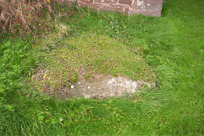 This strange stone slumbers by the church clock tower, it was found beneath the Preachers Cross in 1796.