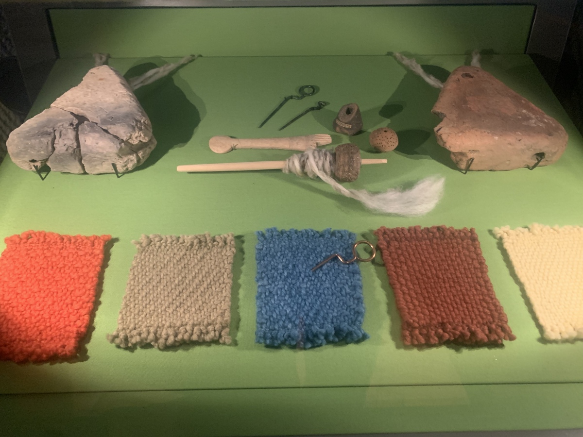 Weaving display from the Iron Age section. 