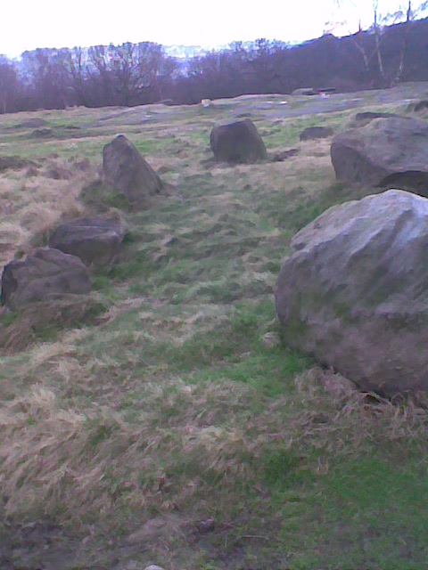 Detail of double stone circle