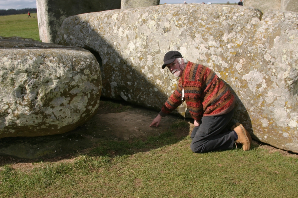 Click for full size image of The Altar Stone at Stonehenge. (PID:256430) The Altar Stone at Stonehenge.