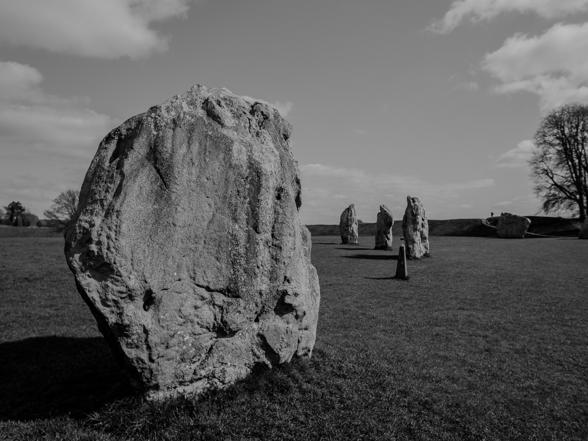 Avebury in B & W.