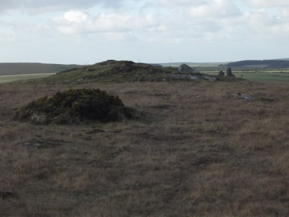 The larger Cairn to the West