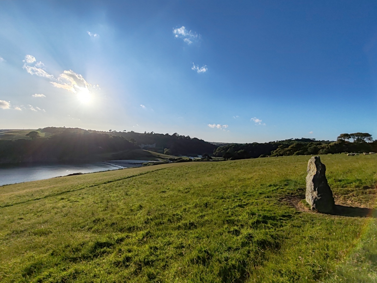 Click for full size image of Standing Stone to the East of Porthluney Bay (PID:274326) Standing Stone to the East of Porthluney Bay