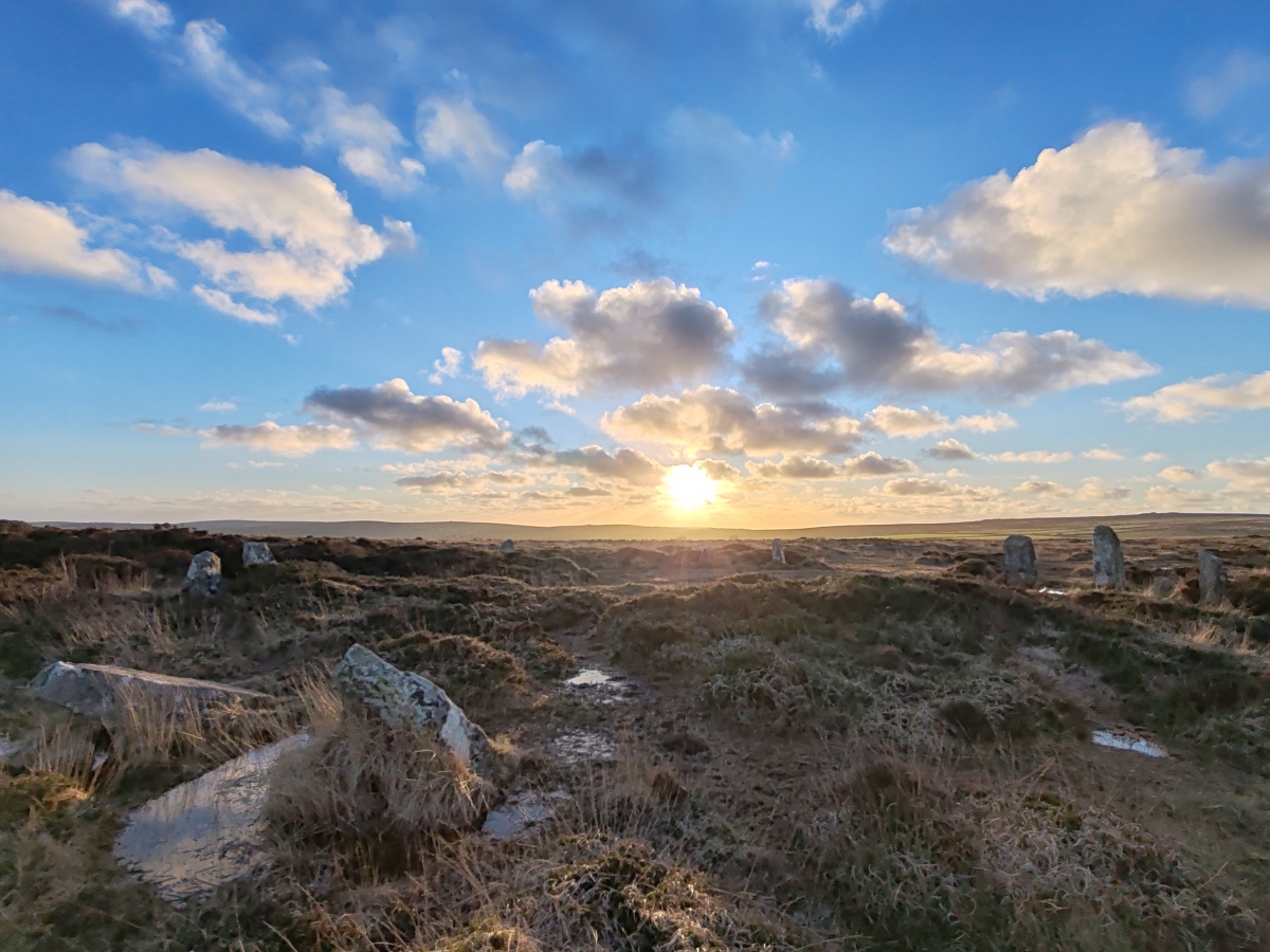 Click for full size image of Boskednan stone circle (PID:286434) Boskednan stone circle